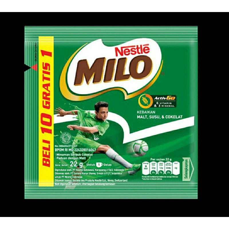 

Milo Sachet 22gr Ecer