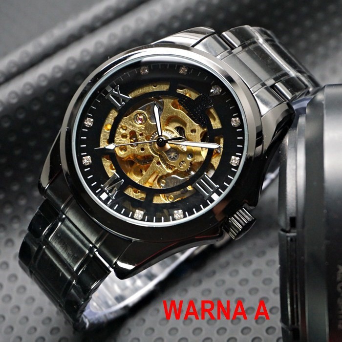 JAM TANGAN MURAH PRIA/COWOK ROLEX MATIC FULL HITAM BST