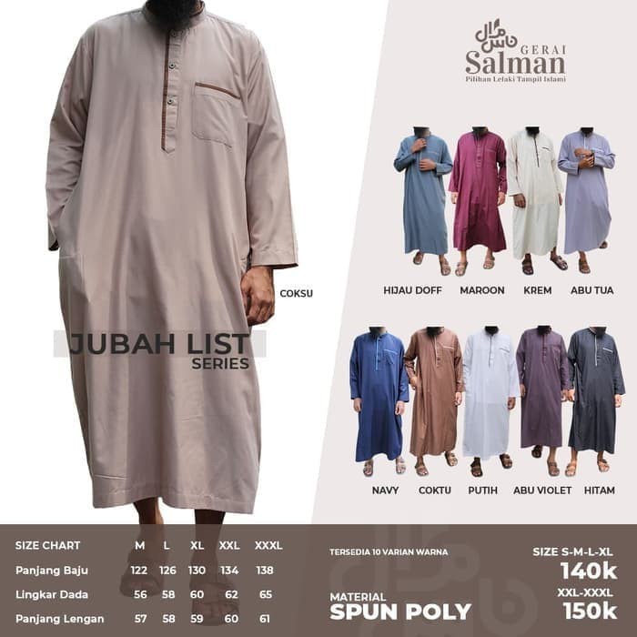 Baju jubah pria zein / baju gamis jubah pria / gamis xxl-xxxl