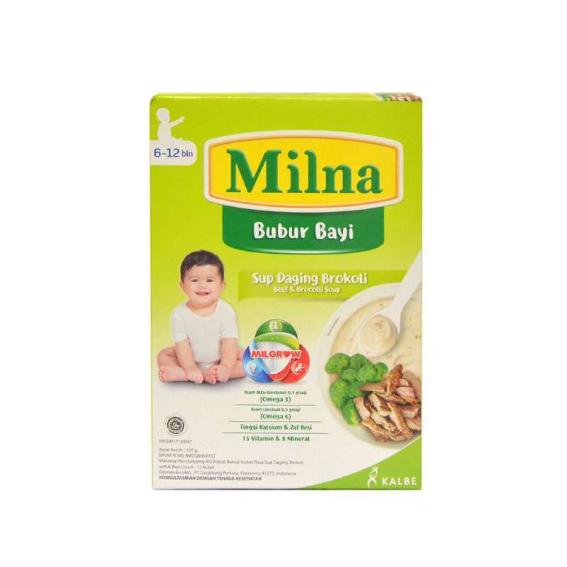 Milna Bubur Bayi untuk Bayi 6m+ 120g (Tersedia varian rasa)