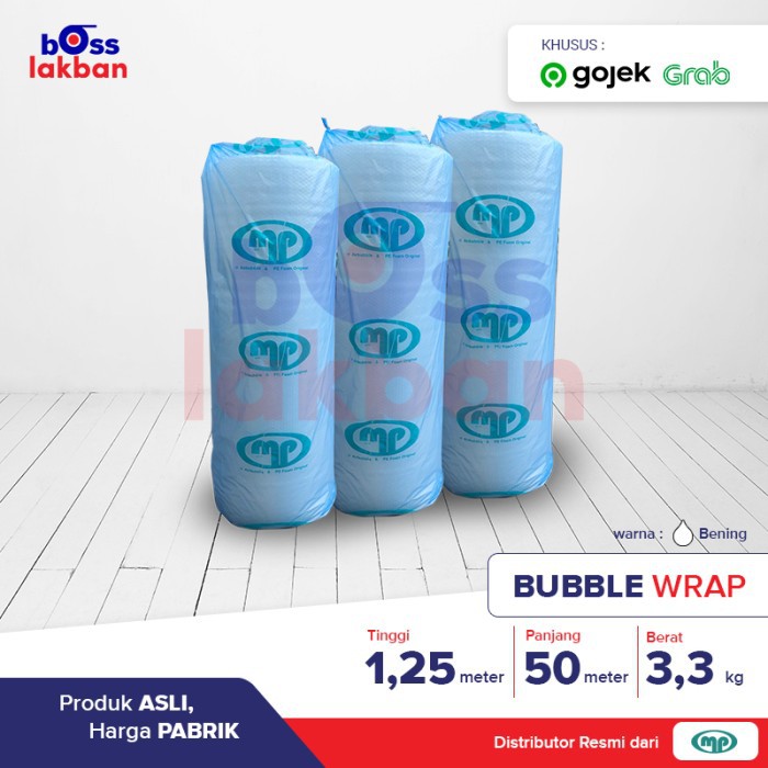 

TERBARU - (GOSEND / GRAB) BUBBLE WRAP BENING MULIAPACK 125 CM X 50 METER