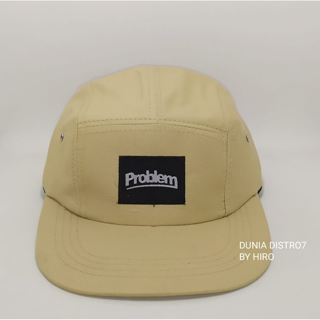 Topi Snapback Bordir PROBLEM Model Hip-Hop New Model/Topi Lima Panel/Topi Distro Terlaris