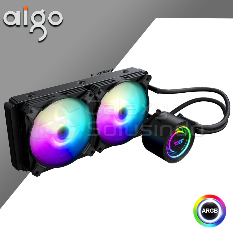 AIGO DARKFLASH DX240 TWISTER ARGB Liquid CPU Cooler - Black