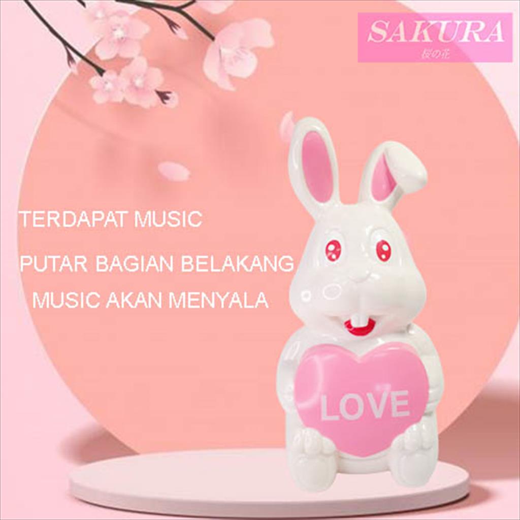 SAKURA Celengan Anak Musik/ Kotak Musik Bentuk Rabbit 133059