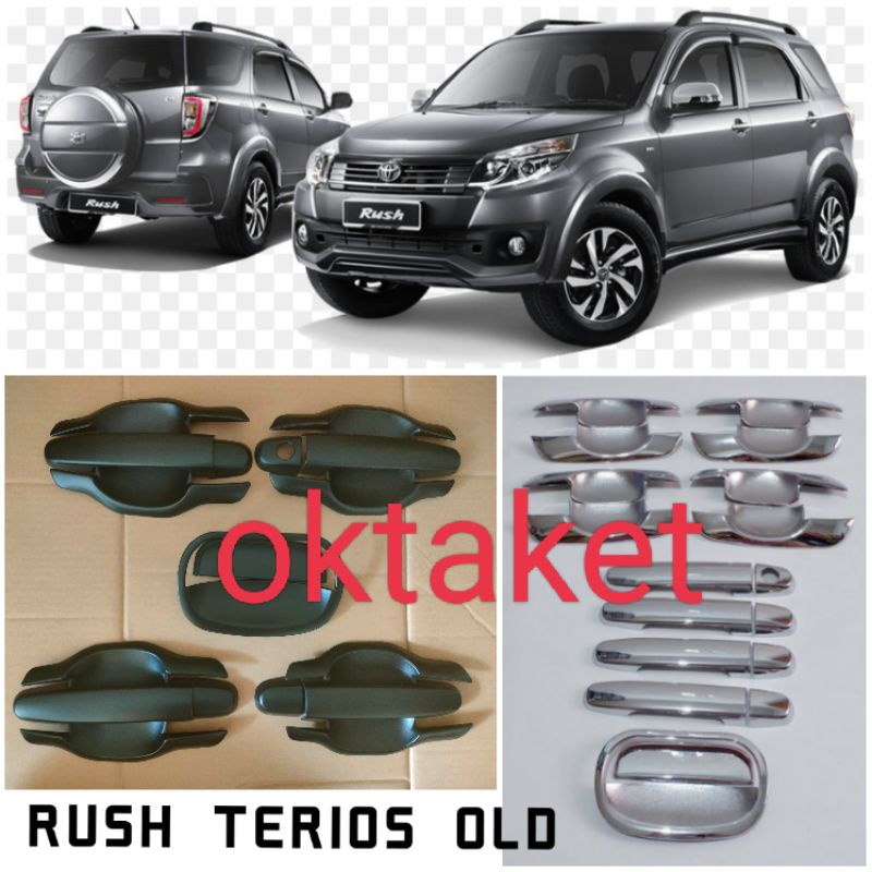 paket outer handle Rush Terios lama 2006-2017 hitam &amp; Chrome