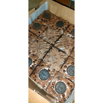 

brownies with various topping