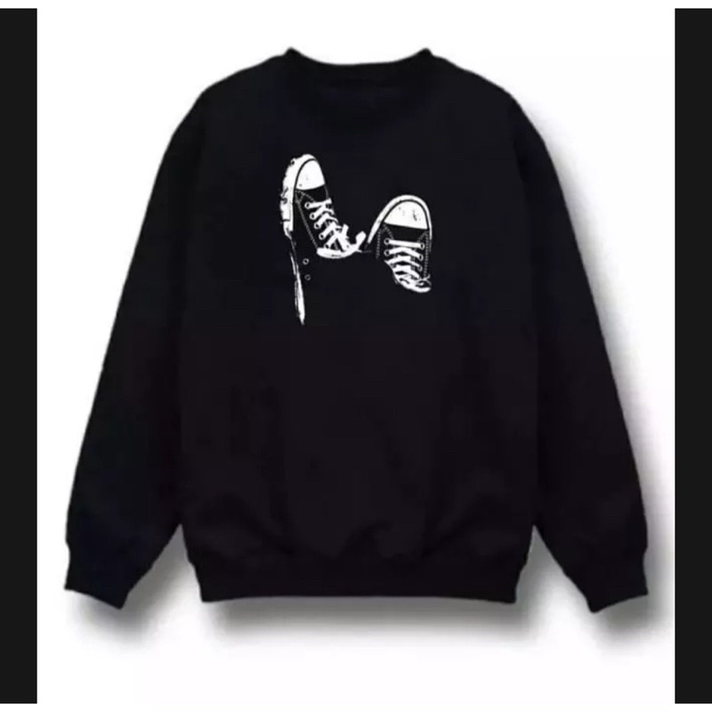sweater gambar sepatu dewasa laki laki