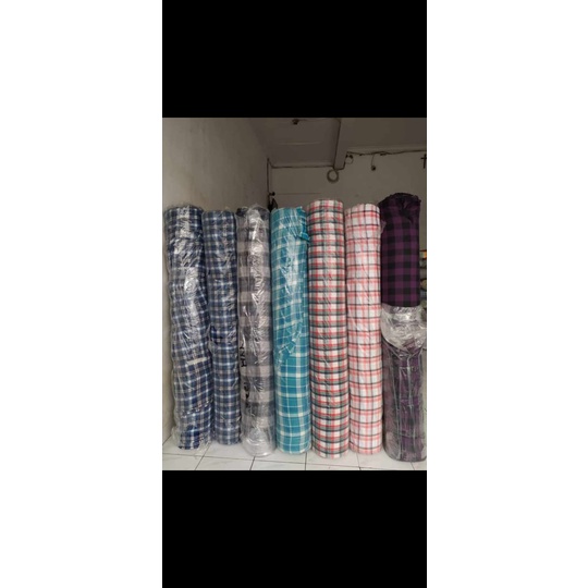 Bahan Kain Flanel Katun Import Kotak Kotak Katun Rollan