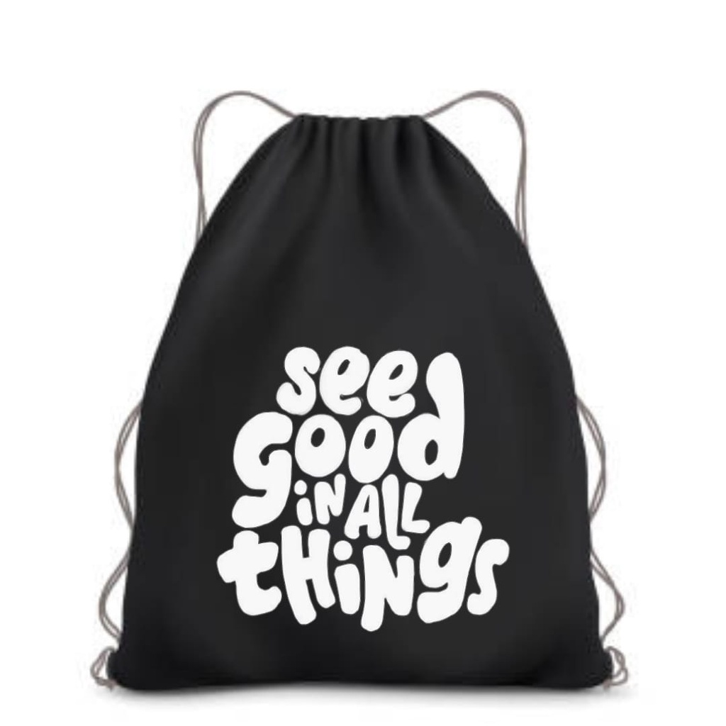 Stringbag / Totebag See Good in All Things Ransel serut tote tas wanita kuliah kampus