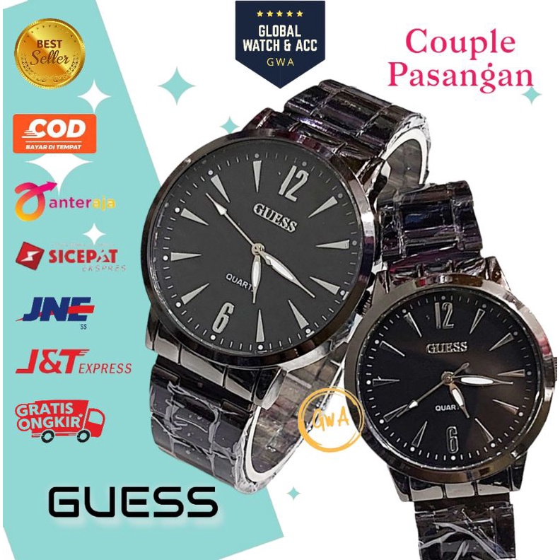 Jam Tangan Rantai Couple Pria Wanita Stainless Classic Model