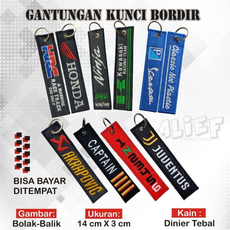 Gantungan Kunci Bolak Balik 14cm X 3cm