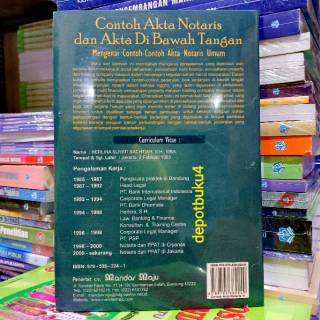 Contoh Akta Notaris dan Akta Di Bawah Tangan BK VI Contoh Akta Notaris dan Akta Di Bawah Tangan BK VI