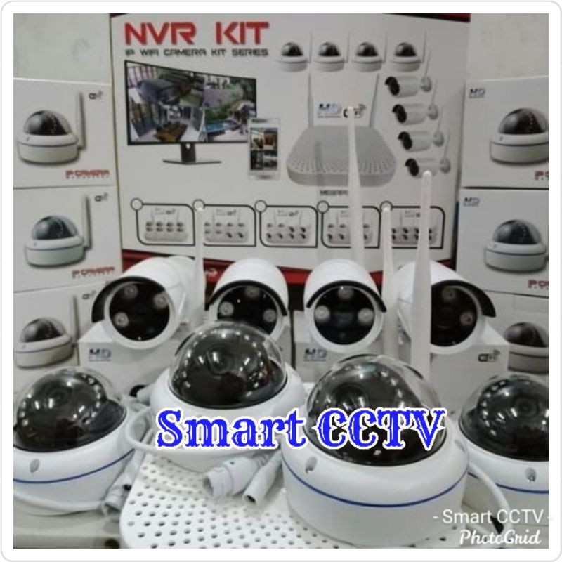 PAKET IP CAMERA 8 CH WIRELESS NVR KIT 4MP Full HD TANPA KABEL