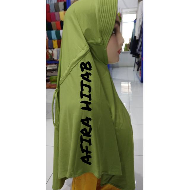 Jilbab Elnifa Serut Jokowi Standart polos/Hijab Instan Serut Tali Belakang Jokowi Standart Std/Bergo
