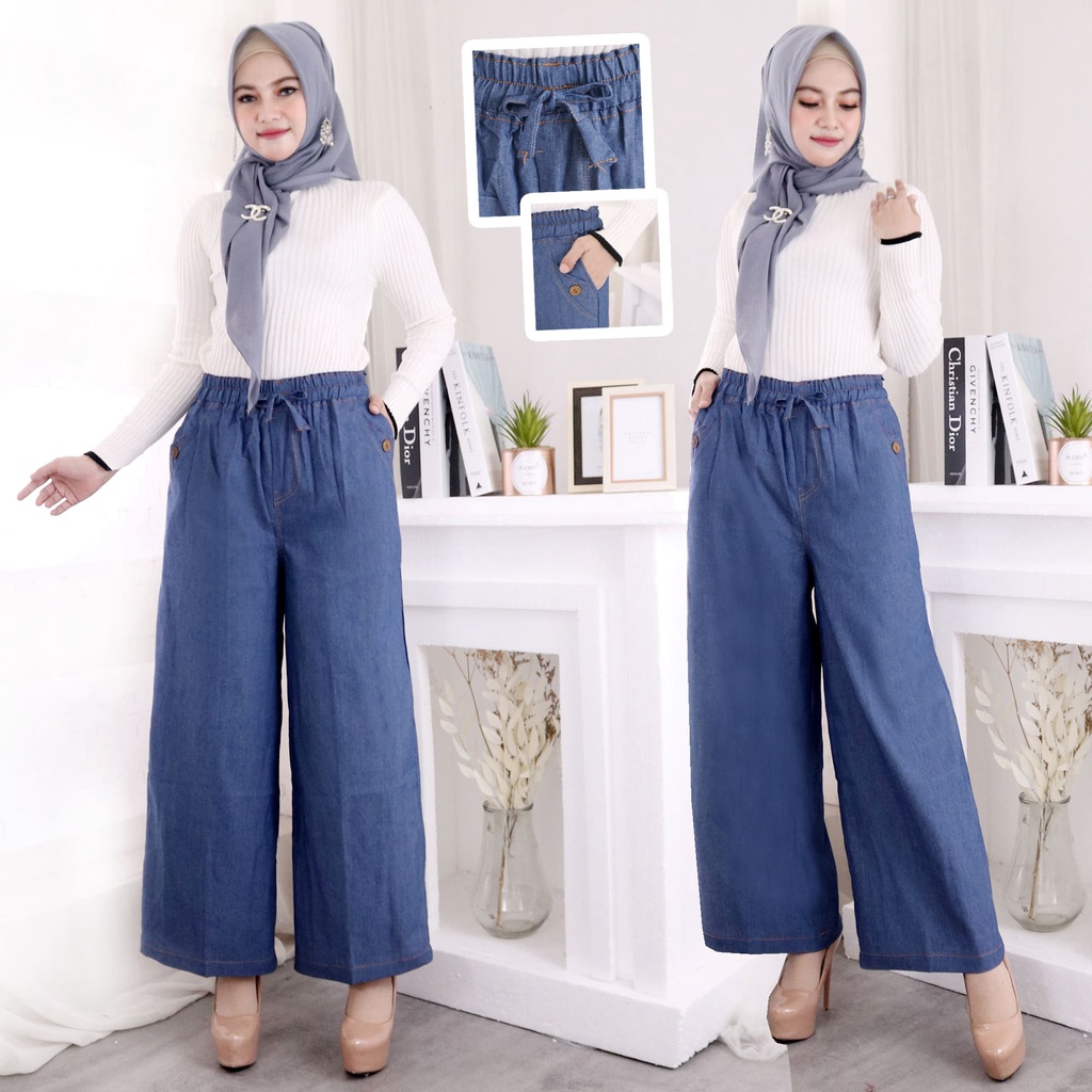 Jeans Kulot Jumbo Premium All Size Fit To XXL