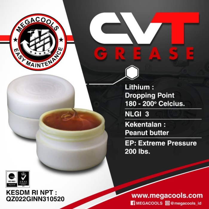 Megacools CVT Grease 10 ml Stempet Gemuk