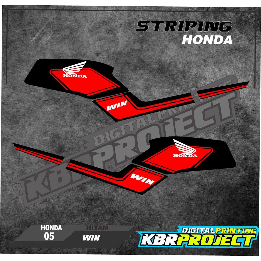 (cod) stiker motor - striping HONDA WIN 100  - motor HONDA - motor - WIN - sticker variasi - Racing