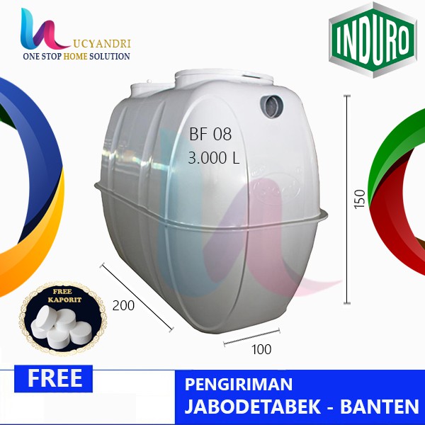 Septic Tank Bio - Tangki Septic Biofil BF 08 Uk 3000 L Sepiteng