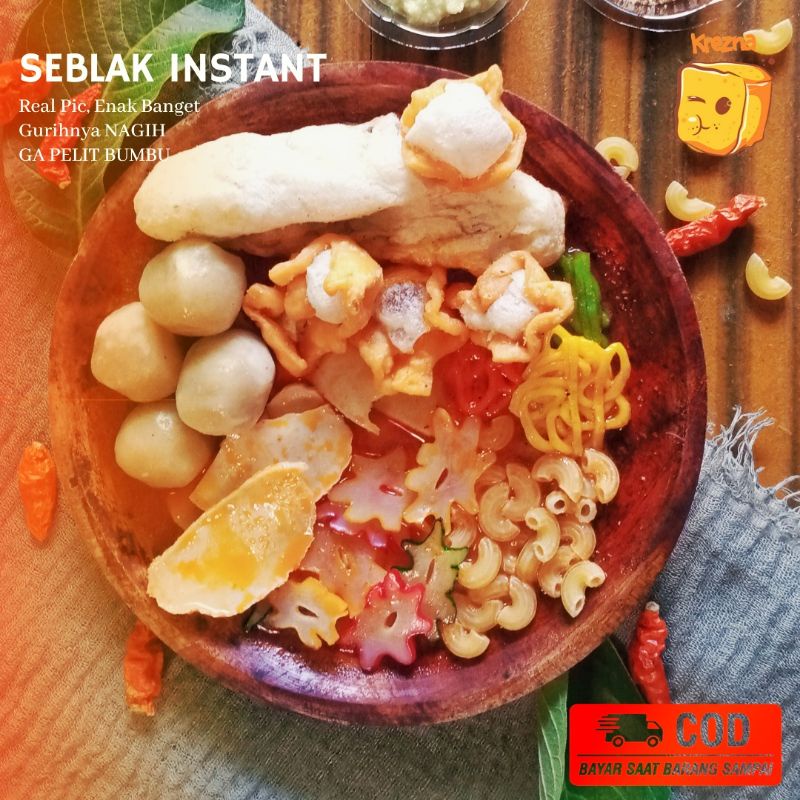 

[COD TERLARIS] Seblak Instant Komplit Pentol Daging Asli Nyakrek