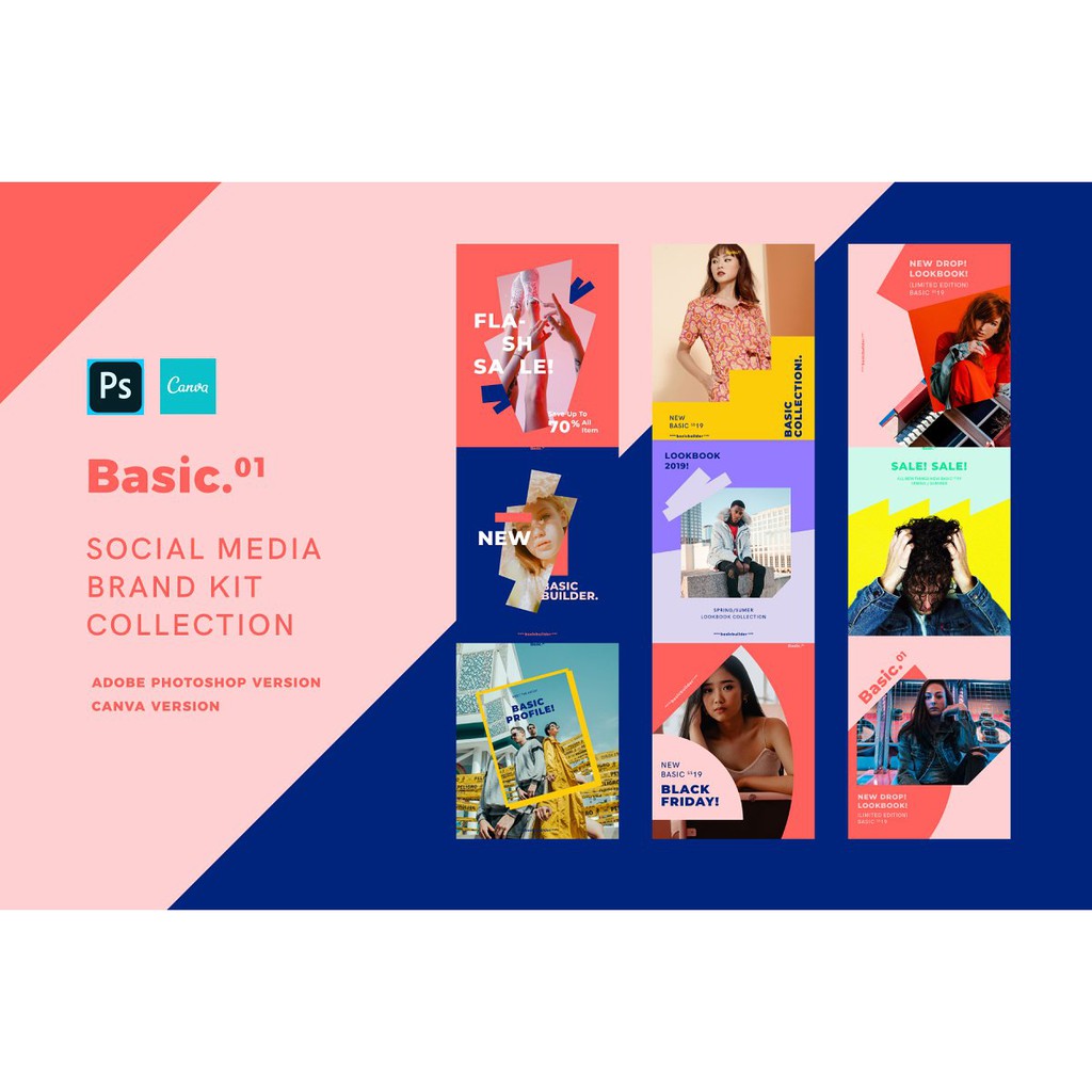 Basic Social Media Kit - Photoshop