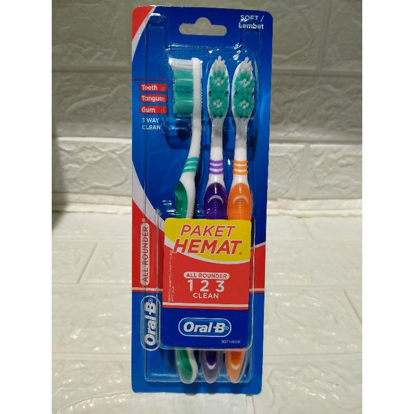 ORAL-B SIKAT GIGI ALL ROUNDER 123 CLEAN