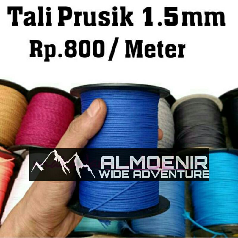 Tali prusik paracord 1.5mm gelang gunung