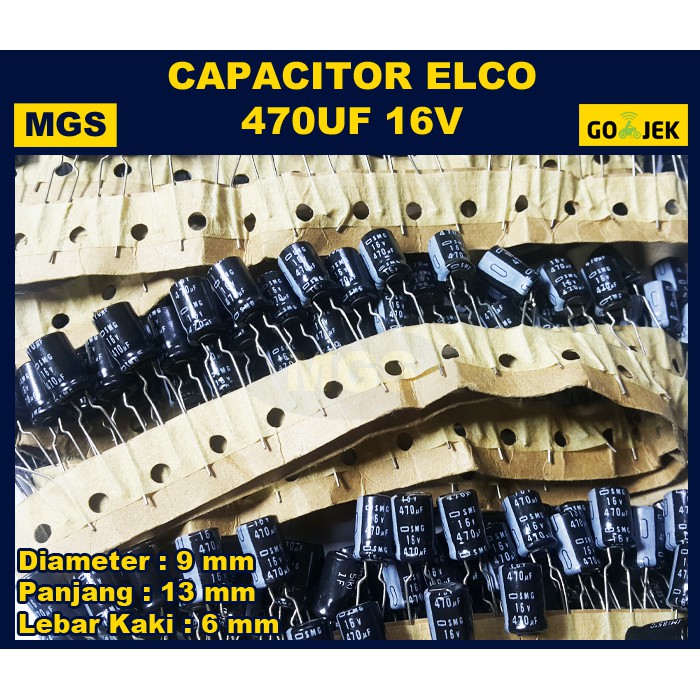 100Pcs Elco 470uf 16v