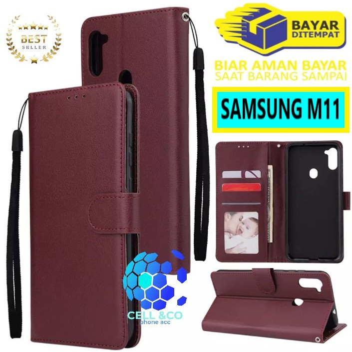 Flip cover SAMSUNG M11 Flip case buka tutup kesing hp casing flip case leather wallet