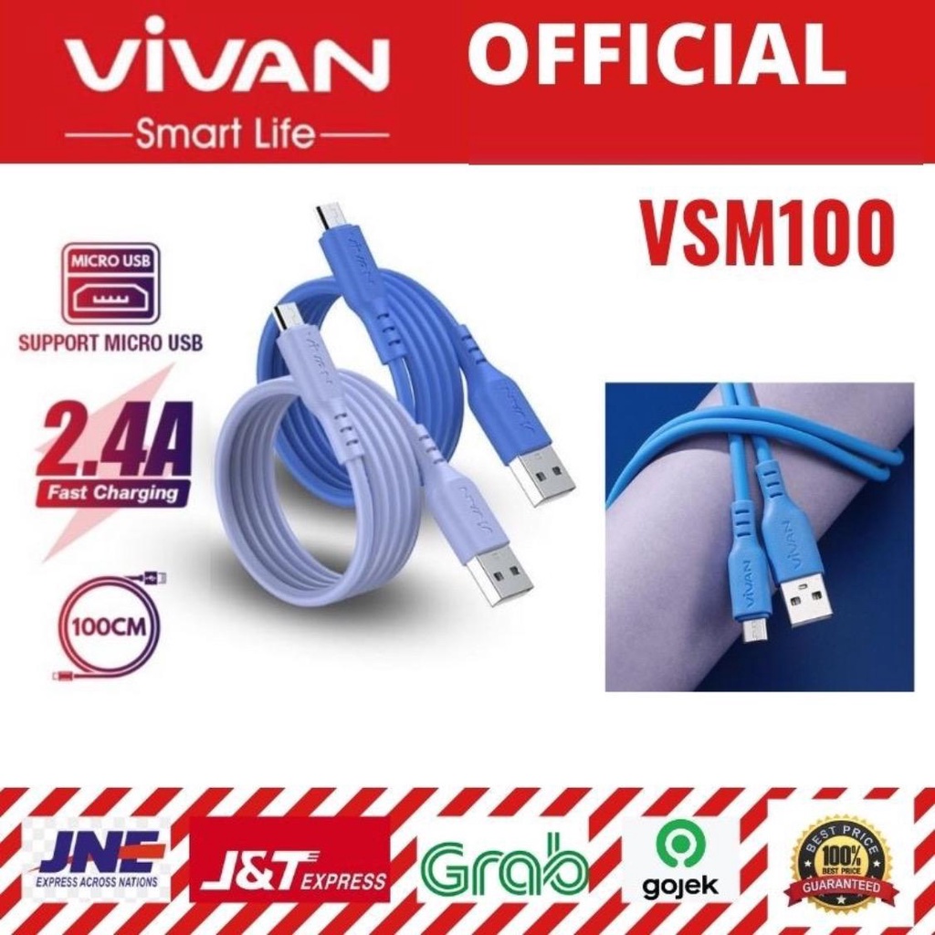 VIVAN Kabel Data Micro USB 2.4A Quick Charge VSM100