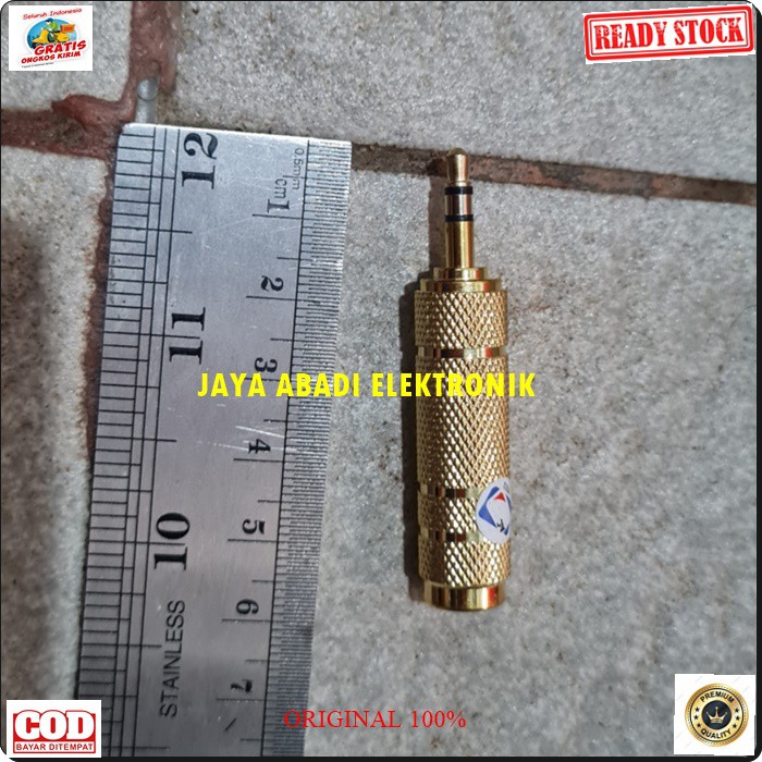 G552 JACL 3.5 MM 6.5 COWO JEK AKAY CEWE MIK ADAPTER MIK KONEKTOR MIKROPHONE SAMBUNGAN SPLITTER AUDIO SOUND EXTENSION PENYAMBUNG SUARA HEADSET 3.5 6.5 HEADPHONE CONVERTER FEMALE MALE CANON AUX DVD AMPLI STREO ORIGINAL MALE FEMALE MULTI UNIVERSAL