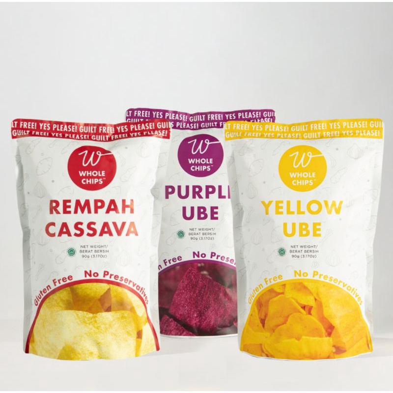 

Whole Chips 90g Keripik Gluten Free, Bebas MSG & Pengawet