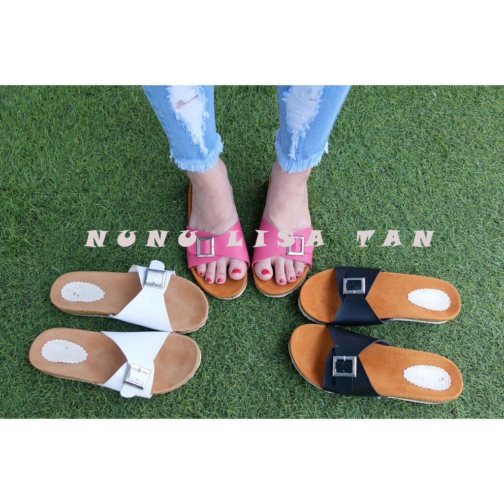 NunuLisaTan -  TeRMURAH Sandal Gesper  teplek casual wanita