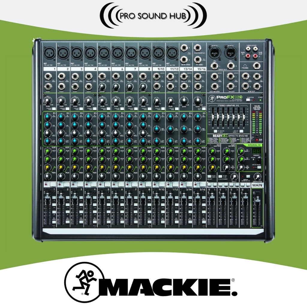 Mackie ProFX16v2 ProFX16 v2 Pro FX16 Mixer Analog 10 Channel Mic 16 Input