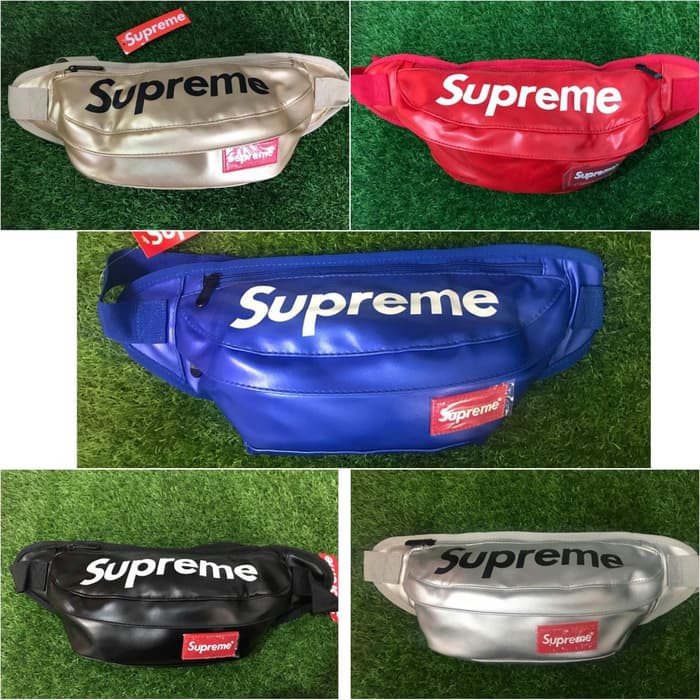 supreme waist bag leather