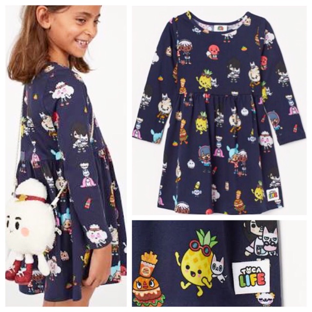 Dress H&M x Toca Life lengan panjang