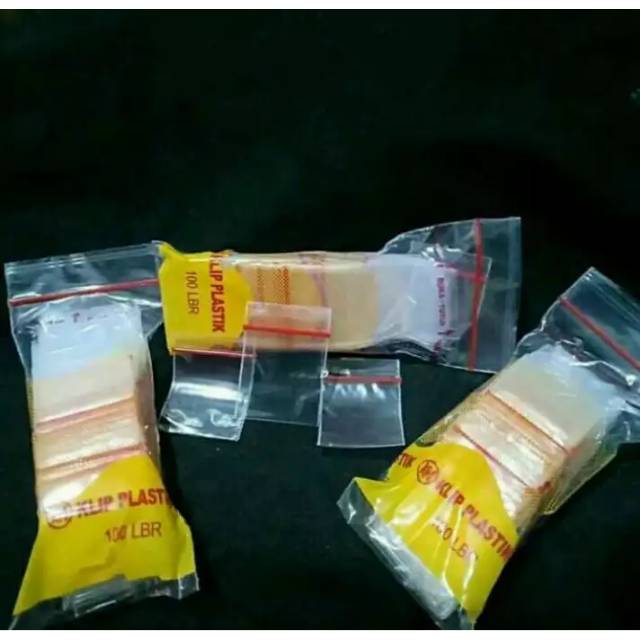 PLASTIK KLIP SEGEL EMAS OBAT MINI KECIL 2,5x3,5 per bngks
