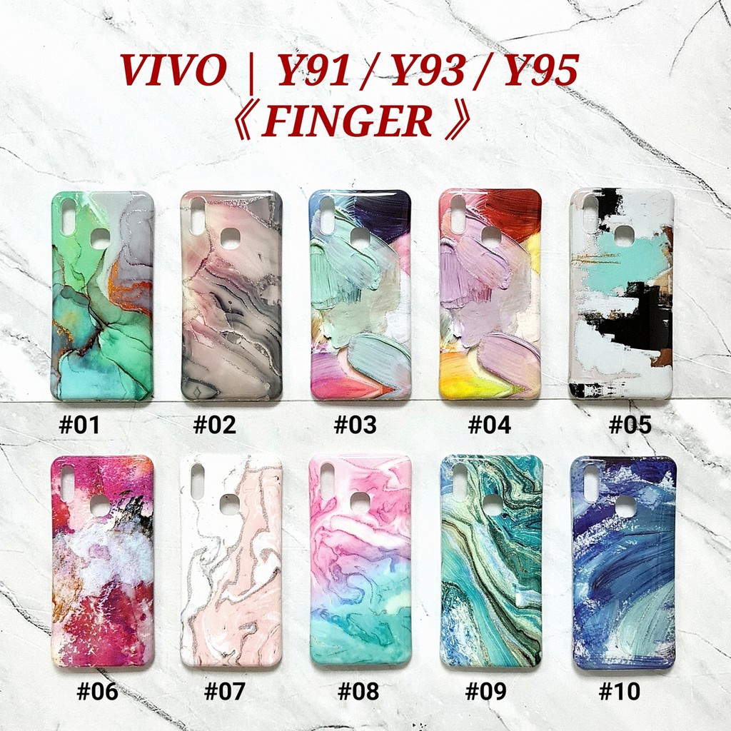 VIVO Y91 / Y93 / Y95  V5 / V5S / V5 LITE  V15  V15 PRO - PAINTING GLITER Soft Case Marble