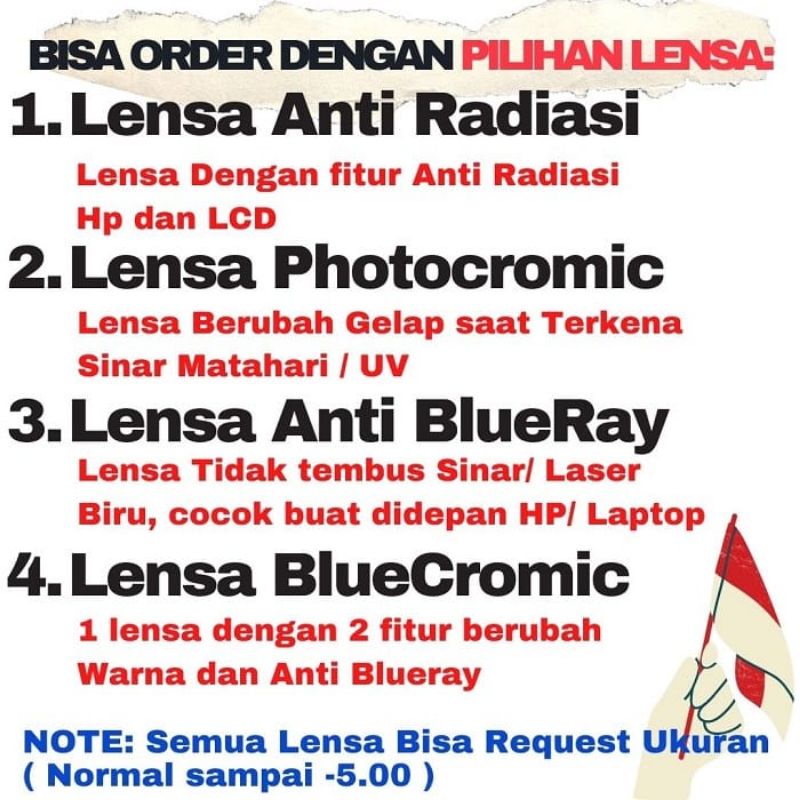 KACAMATA PHOTOCROMIC MURAH LENSA ANTI RADIASI PRIA WANITA