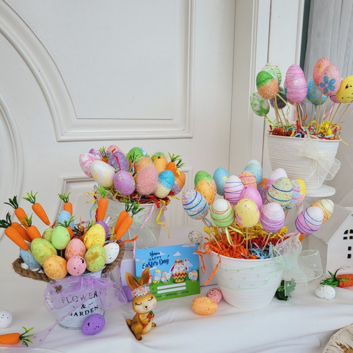 

Paket dekorasi box hampers easter bunny eggs kelinci telur paskah 207