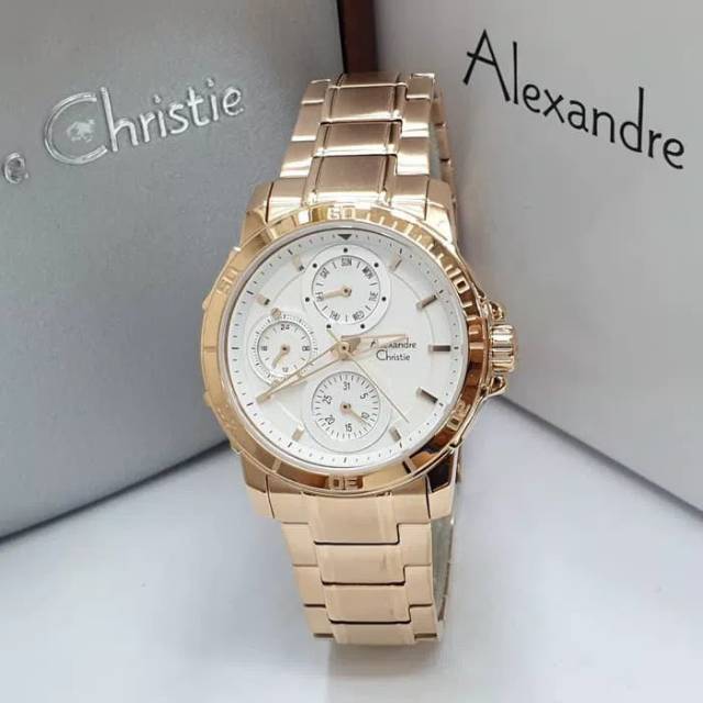 JAM TANGAN CEWEK / WANITA ALEXANDRE CHRISTIE AC 6473 ROSEGOLD