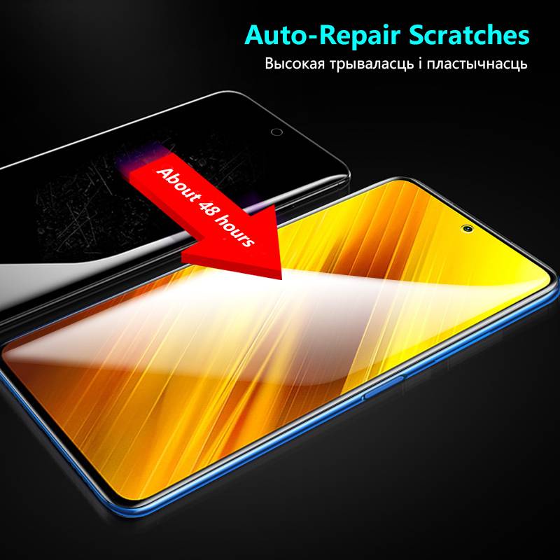 Hydrogel Film For Xiaomi Redmi Note 10 9 9S 9T 8 7 8A 8T 9A 9C K40 K30 POCO M3 X3 F3 Pro Full Cover Screen Protector Not Glass