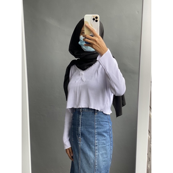BLOUSE CROP - BLOUSE KOREAN - ANGELICA TOP BLOUSE