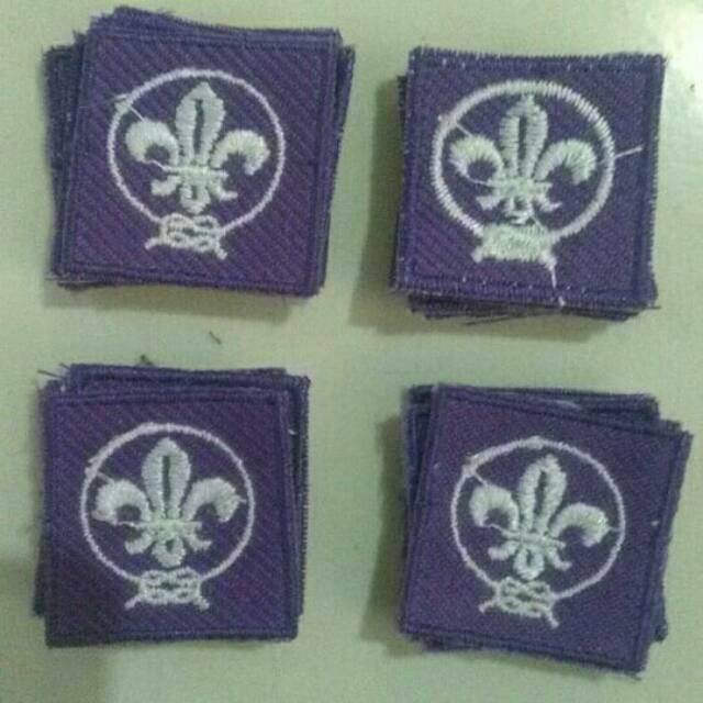 Badge WOSM Putra /putri emblem patch bordir logo pandu dunia dan tunas