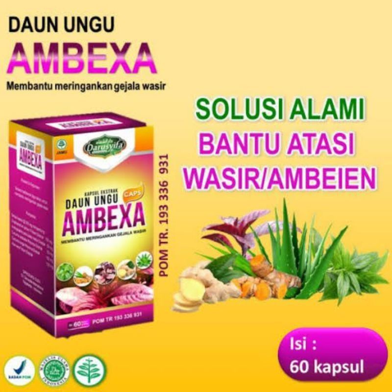 ambexa asli daun ungu obat ambien & wasir
