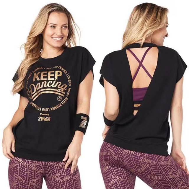 T-shirt Top wanita zumba wear original