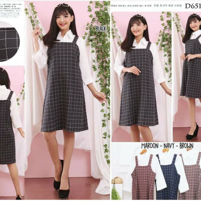 Dress Wanita Salur Kotak