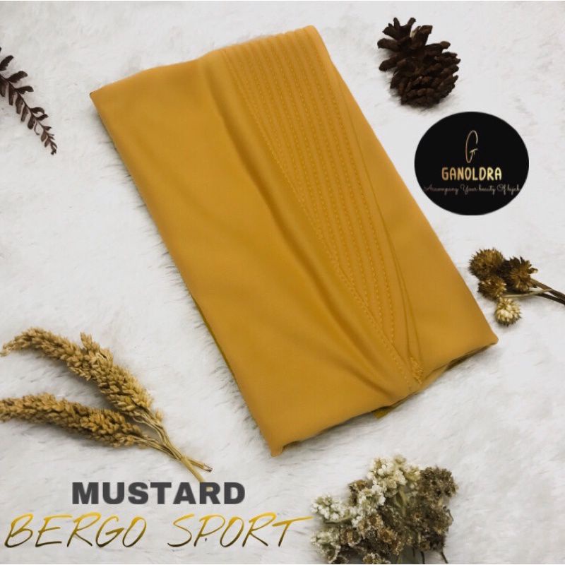 HIJAB BERGO SPORT/KERUDUNG SPORT & CIPUT PREMIUM-MUSTARD