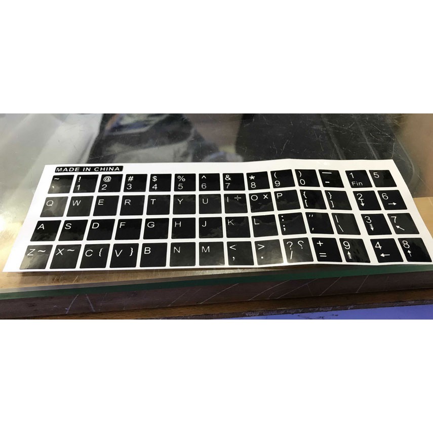 English Layout Sticker for Keyboard  Stiker Keyboard - OMKY0QBK Black