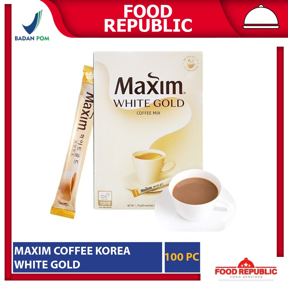 MAXIM COFFEE 100 PC ORIGINAL WHITE MOCHA KOPI MIX KOREA INSTANT KOREAN