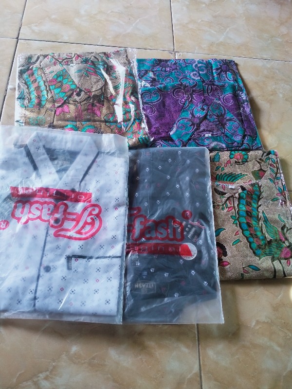 Atasan Batik~bswart Batik Hrb026 Kenongo Hem Pendek Padi Pekalongan Batik Pria Murah Modern Grosir 3